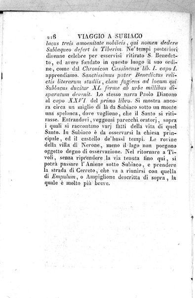 1: Tomo 1. che contiene il viaggio a Veji, Fidene, Tivoli, Alba Fucense, Subiaco, Gabii, Collazia, Labico, e Preneste