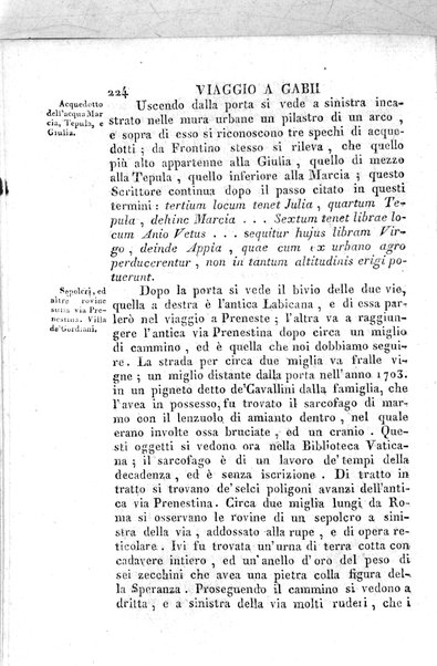 1: Tomo 1. che contiene il viaggio a Veji, Fidene, Tivoli, Alba Fucense, Subiaco, Gabii, Collazia, Labico, e Preneste