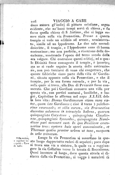 1: Tomo 1. che contiene il viaggio a Veji, Fidene, Tivoli, Alba Fucense, Subiaco, Gabii, Collazia, Labico, e Preneste