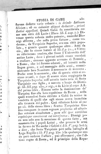 1: Tomo 1. che contiene il viaggio a Veji, Fidene, Tivoli, Alba Fucense, Subiaco, Gabii, Collazia, Labico, e Preneste