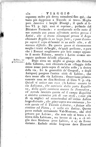 1: Tomo 1. che contiene il viaggio a Veji, Fidene, Tivoli, Alba Fucense, Subiaco, Gabii, Collazia, Labico, e Preneste