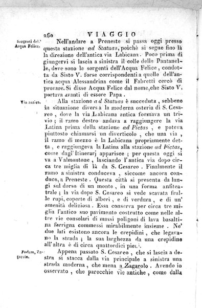 1: Tomo 1. che contiene il viaggio a Veji, Fidene, Tivoli, Alba Fucense, Subiaco, Gabii, Collazia, Labico, e Preneste