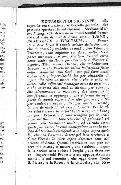 1: Tomo 1. che contiene il viaggio a Veji, Fidene, Tivoli, Alba Fucense, Subiaco, Gabii, Collazia, Labico, e Preneste