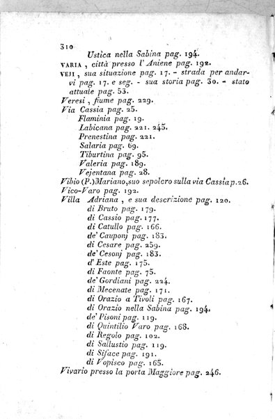 1: Tomo 1. che contiene il viaggio a Veji, Fidene, Tivoli, Alba Fucense, Subiaco, Gabii, Collazia, Labico, e Preneste