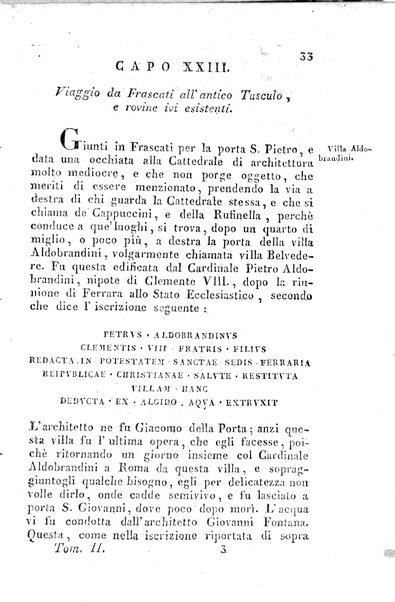 2: Tomo 2. che contiene il viaggio a Frascati, Tusculo, Algido, Grottaferrata, alla Valle ferentina, al Lago Albano, ad Alba, Aricia, Nemi, Lanuvio, Cora, Anzio, Lavinio, Ardea, Ostia, Laurento, e Porto