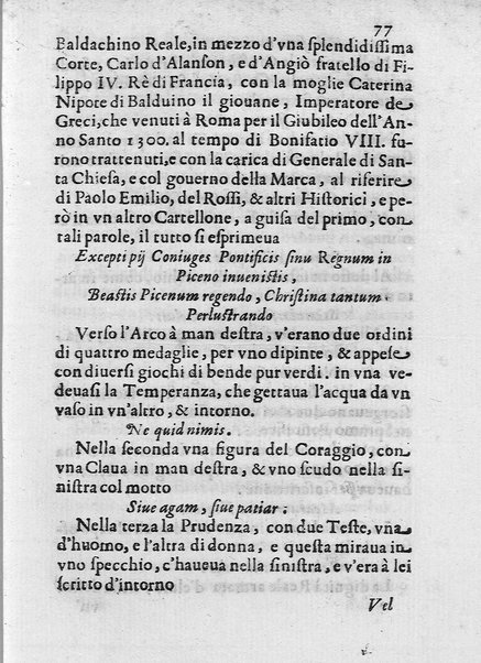 I trionfi della magnificenza pontificia celebrati per lo passaggio nelle città, e luoghi dello Stato ecclesiastico, e in Roma per lo riceuimento della maestà della regina di Suetia descritti con tutte l'attioni seguite alla santita' di N.S. Alessandro 7. dal dottore Carlo Festini ferrarese ...