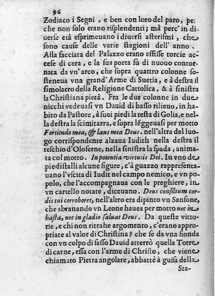 I trionfi della magnificenza pontificia celebrati per lo passaggio nelle città, e luoghi dello Stato ecclesiastico, e in Roma per lo riceuimento della maestà della regina di Suetia descritti con tutte l'attioni seguite alla santita' di N.S. Alessandro 7. dal dottore Carlo Festini ferrarese ...