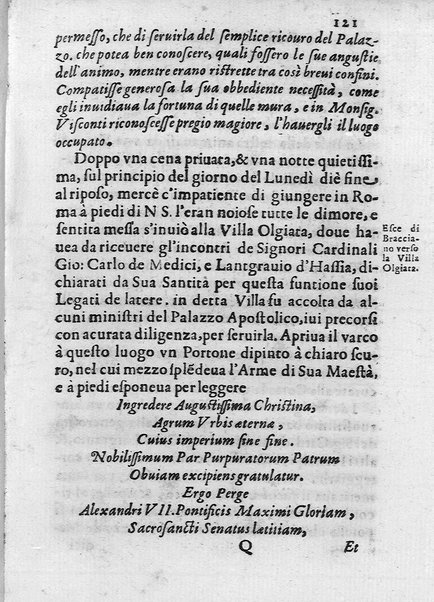 I trionfi della magnificenza pontificia celebrati per lo passaggio nelle città, e luoghi dello Stato ecclesiastico, e in Roma per lo riceuimento della maestà della regina di Suetia descritti con tutte l'attioni seguite alla santita' di N.S. Alessandro 7. dal dottore Carlo Festini ferrarese ...