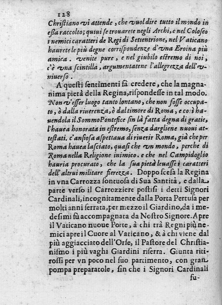 I trionfi della magnificenza pontificia celebrati per lo passaggio nelle città, e luoghi dello Stato ecclesiastico, e in Roma per lo riceuimento della maestà della regina di Suetia descritti con tutte l'attioni seguite alla santita' di N.S. Alessandro 7. dal dottore Carlo Festini ferrarese ...