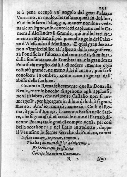 I trionfi della magnificenza pontificia celebrati per lo passaggio nelle città, e luoghi dello Stato ecclesiastico, e in Roma per lo riceuimento della maestà della regina di Suetia descritti con tutte l'attioni seguite alla santita' di N.S. Alessandro 7. dal dottore Carlo Festini ferrarese ...