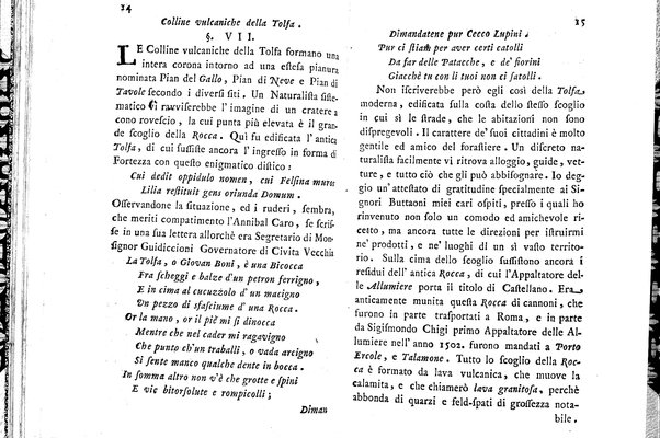 Saggio di osservazioni mineralogiche sulla Tolfa, Oriolo, e Latera di Scipione Breislak delle Scuole Pie lettore di filosofia nel Collegio Nazareno dedicato a sua eccellenza reverendissima monsignor Onorato Gaetani de' duchi di Sermoneta