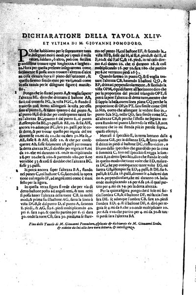 La geometria prattica di Gio. Pomodoro venetiano, cauata da gl'elementi d'Euclide, e d'altri famosi autori, coll'espositione di Gio. Scala matematico. Ridotta in cinquanta tauole, scolpite in rame, ...