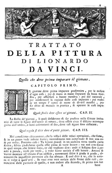 Trattato della pittura di Lionardo da Vinci nuovamente dato in luce, colla vita dell'istesso autore, scritta da Rafaelle Du Fresne. Si sono giunti i tre libri della Pittura, ed il trattato della Statua di Leon Battista Alberti, colla vita del medesimo