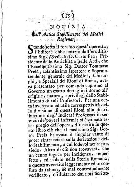 Descrizione dei rioni di Roma del conte Bernardino Bernardini