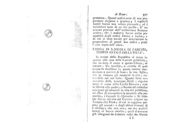 [Itinerario di Roma e suoi contorni o sia Descrizione de' monumenti antichi, e moderni coll'indicazione delle più belle pitture, sculture, ed architetture. Opera dell'antiquario Andrea Manazzale tradotta dalla terza edizione francese ed aumentata da Stefano Piale ... Ornata delle vedute più interessanti di Roma. Tomo 1. [-2.]] 2