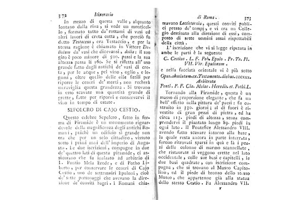 [Itinerario di Roma e suoi contorni o sia Descrizione de' monumenti antichi, e moderni coll'indicazione delle più belle pitture, sculture, ed architetture. Opera dell'antiquario Andrea Manazzale tradotta dalla terza edizione francese ed aumentata da Stefano Piale ... Ornata delle vedute più interessanti di Roma. Tomo 1. [-2.]] 2