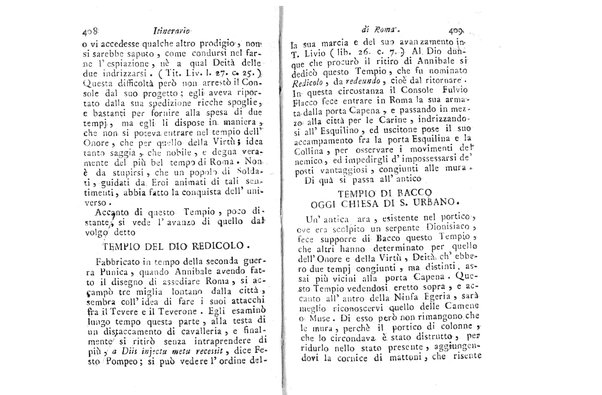 [Itinerario di Roma e suoi contorni o sia Descrizione de' monumenti antichi, e moderni coll'indicazione delle più belle pitture, sculture, ed architetture. Opera dell'antiquario Andrea Manazzale tradotta dalla terza edizione francese ed aumentata da Stefano Piale ... Ornata delle vedute più interessanti di Roma. Tomo 1. [-2.]] 2