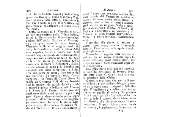 [Itinerario di Roma e suoi contorni o sia Descrizione de' monumenti antichi, e moderni coll'indicazione delle più belle pitture, sculture, ed architetture. Opera dell'antiquario Andrea Manazzale tradotta dalla terza edizione francese ed aumentata da Stefano Piale ... Ornata delle vedute più interessanti di Roma. Tomo 1. [-2.]] 2