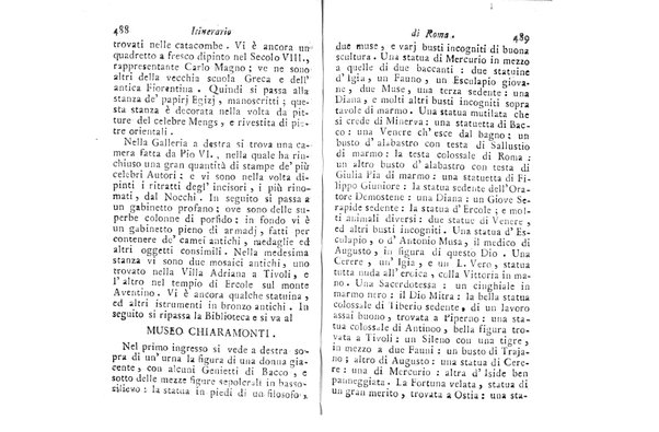 [Itinerario di Roma e suoi contorni o sia Descrizione de' monumenti antichi, e moderni coll'indicazione delle più belle pitture, sculture, ed architetture. Opera dell'antiquario Andrea Manazzale tradotta dalla terza edizione francese ed aumentata da Stefano Piale ... Ornata delle vedute più interessanti di Roma. Tomo 1. [-2.]] 2