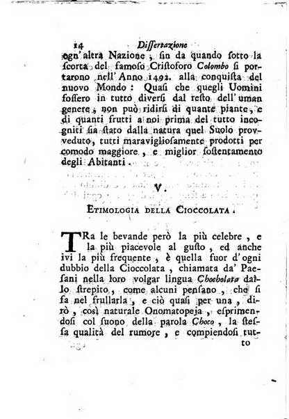 Dell'uso ed abuso della cioccolata dissertazione storico-medica del dottore Gio. Battista Anfossi ...