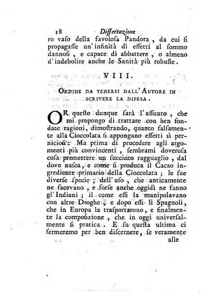 Dell'uso ed abuso della cioccolata dissertazione storico-medica del dottore Gio. Battista Anfossi ...