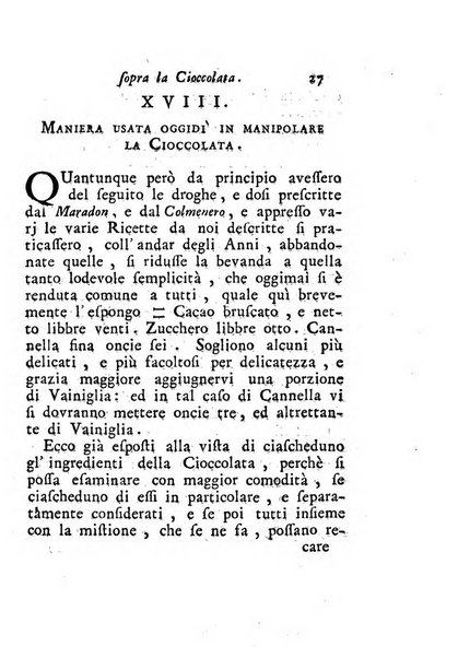 Dell'uso ed abuso della cioccolata dissertazione storico-medica del dottore Gio. Battista Anfossi ...