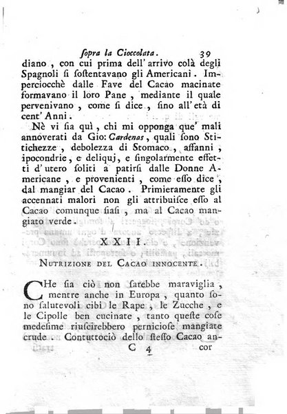 Dell'uso ed abuso della cioccolata dissertazione storico-medica del dottore Gio. Battista Anfossi ...