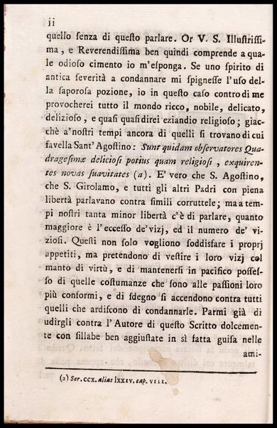 Memorie storiche sopra l'uso della cioccolata in tempo di digiuno, esposte in una lettera a monsig. illustriss., e reverendiss. arcivescovo N. N