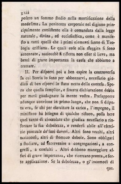 Memorie storiche sopra l'uso della cioccolata in tempo di digiuno, esposte in una lettera a monsig. illustriss., e reverendiss. arcivescovo N. N