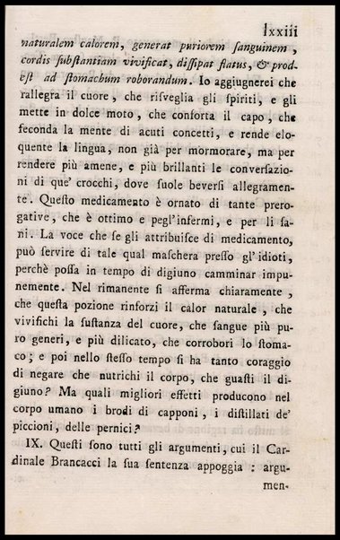 Memorie storiche sopra l'uso della cioccolata in tempo di digiuno, esposte in una lettera a monsig. illustriss., e reverendiss. arcivescovo N. N