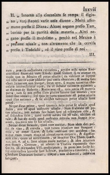 Memorie storiche sopra l'uso della cioccolata in tempo di digiuno, esposte in una lettera a monsig. illustriss., e reverendiss. arcivescovo N. N