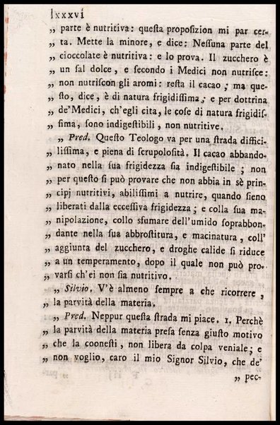 Memorie storiche sopra l'uso della cioccolata in tempo di digiuno, esposte in una lettera a monsig. illustriss., e reverendiss. arcivescovo N. N