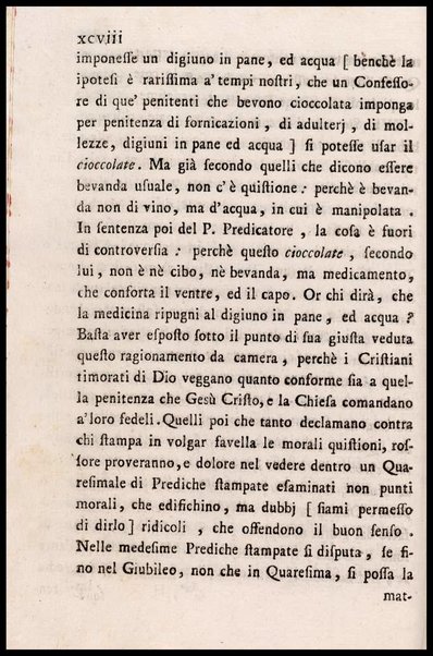 Memorie storiche sopra l'uso della cioccolata in tempo di digiuno, esposte in una lettera a monsig. illustriss., e reverendiss. arcivescovo N. N