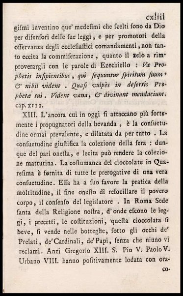 Memorie storiche sopra l'uso della cioccolata in tempo di digiuno, esposte in una lettera a monsig. illustriss., e reverendiss. arcivescovo N. N