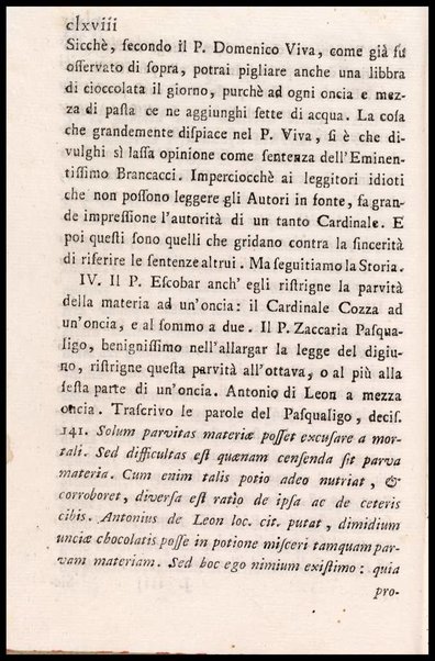 Memorie storiche sopra l'uso della cioccolata in tempo di digiuno, esposte in una lettera a monsig. illustriss., e reverendiss. arcivescovo N. N