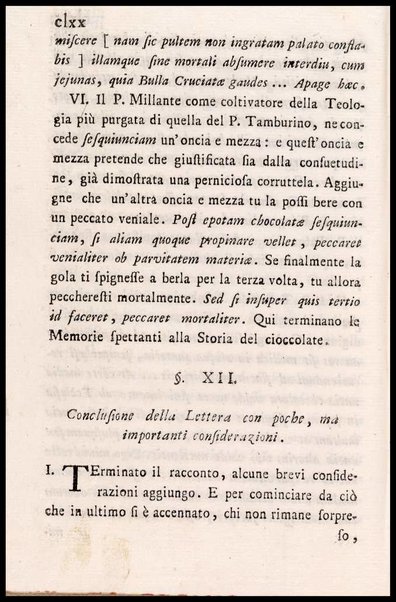 Memorie storiche sopra l'uso della cioccolata in tempo di digiuno, esposte in una lettera a monsig. illustriss., e reverendiss. arcivescovo N. N