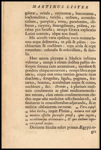 Apicii Coelii De opsoniis et condimentis, sive Arte coquinaria, libri decem. Cum annotationibus Martini Lister, ... et notis selectioribus, variisque lectionibus integris, Humelbergii, Barthii, Reinesii, A. Van der Linden, & aliorum, ut & variarum lectionum libello