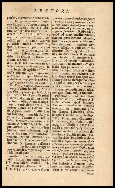 Apicii Coelii De opsoniis et condimentis, sive Arte coquinaria, libri decem. Cum annotationibus Martini Lister, ... et notis selectioribus, variisque lectionibus integris, Humelbergii, Barthii, Reinesii, A. Van der Linden, & aliorum, ut & variarum lectionum libello