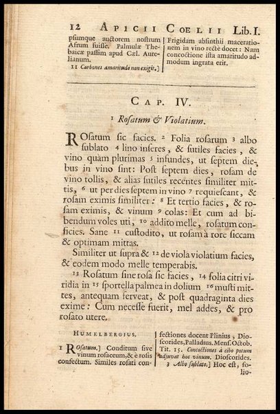 Apicii Coelii De opsoniis et condimentis, sive Arte coquinaria, libri decem. Cum annotationibus Martini Lister, ... et notis selectioribus, variisque lectionibus integris, Humelbergii, Barthii, Reinesii, A. Van der Linden, & aliorum, ut & variarum lectionum libello