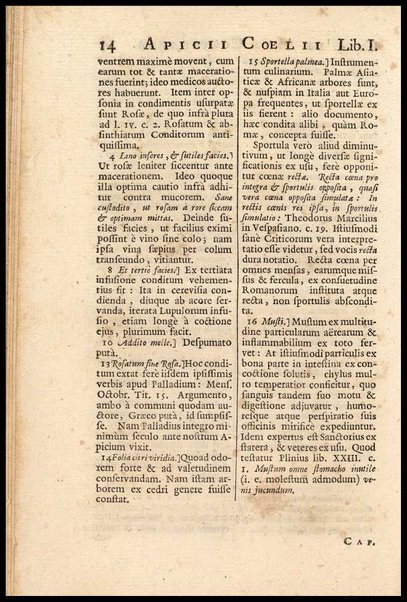 Apicii Coelii De opsoniis et condimentis, sive Arte coquinaria, libri decem. Cum annotationibus Martini Lister, ... et notis selectioribus, variisque lectionibus integris, Humelbergii, Barthii, Reinesii, A. Van der Linden, & aliorum, ut & variarum lectionum libello