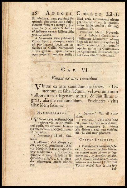 Apicii Coelii De opsoniis et condimentis, sive Arte coquinaria, libri decem. Cum annotationibus Martini Lister, ... et notis selectioribus, variisque lectionibus integris, Humelbergii, Barthii, Reinesii, A. Van der Linden, & aliorum, ut & variarum lectionum libello