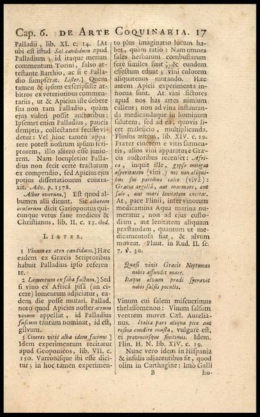 Apicii Coelii De opsoniis et condimentis, sive Arte coquinaria, libri decem. Cum annotationibus Martini Lister, ... et notis selectioribus, variisque lectionibus integris, Humelbergii, Barthii, Reinesii, A. Van der Linden, & aliorum, ut & variarum lectionum libello