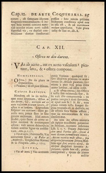 Apicii Coelii De opsoniis et condimentis, sive Arte coquinaria, libri decem. Cum annotationibus Martini Lister, ... et notis selectioribus, variisque lectionibus integris, Humelbergii, Barthii, Reinesii, A. Van der Linden, & aliorum, ut & variarum lectionum libello