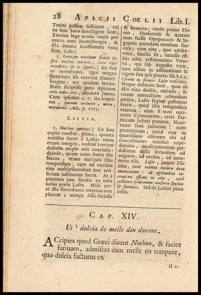 Apicii Coelii De opsoniis et condimentis, sive Arte coquinaria, libri decem. Cum annotationibus Martini Lister, ... et notis selectioribus, variisque lectionibus integris, Humelbergii, Barthii, Reinesii, A. Van der Linden, & aliorum, ut & variarum lectionum libello