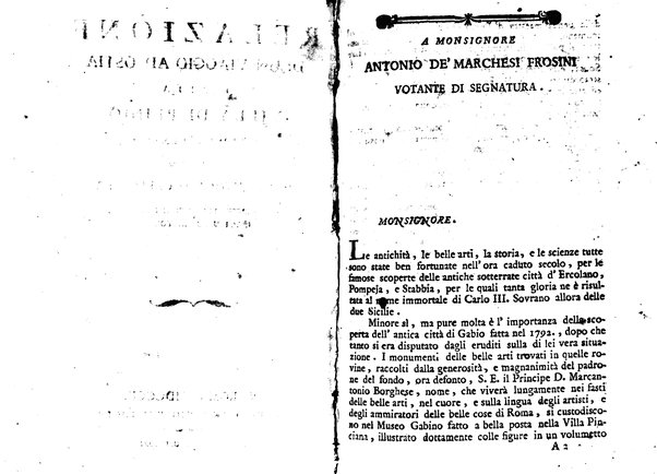 Relazione di un viaggio ad Ostia e alla villa di Plinio detta Laurentino fatto dall'avvocato Carlo Fea ...