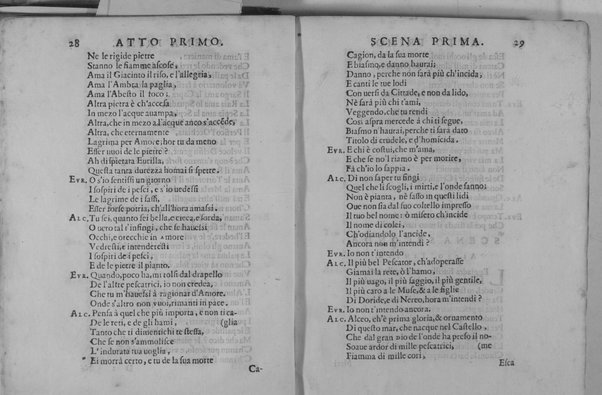 L'Alceo fauola pescatoria d'Antonio Ongaro, fatta recitare in Ferrara dall'ill.mo s. Enzo Bentiuogli mentre la seconda volta era Principe dell'Accademia degl'Intrepidi, con gl'Intramezzi del sig. caualier Batista Guarini. Descritti, e dichiarati dall'Arsiccio accademico Ricreduto. Aggiuntici appresso alcuni Discorsi del medesimo Arsiccio sopra ciascheduno Intramezzo. Dedicati all'ill.mo & reu.mo sig. Cardinal Serra