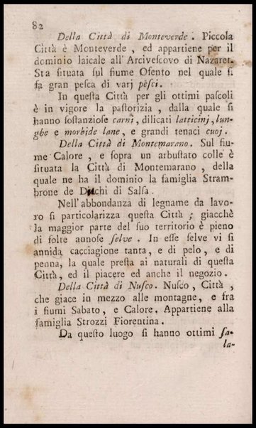 Notiziario delle produzioni particolari del Regno di Napoli e delle cacce riserbate al real divertimento ricercate, ed esaminate da fra Vincenzo Corrado