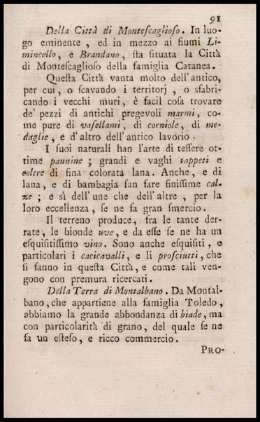 Notiziario delle produzioni particolari del Regno di Napoli e delle cacce riserbate al real divertimento ricercate, ed esaminate da fra Vincenzo Corrado