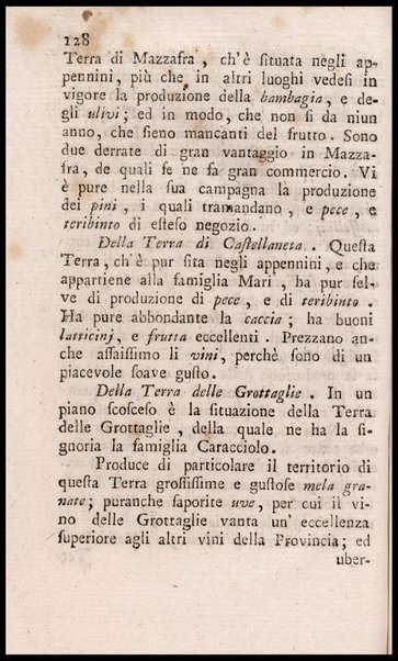 Notiziario delle produzioni particolari del Regno di Napoli e delle cacce riserbate al real divertimento ricercate, ed esaminate da fra Vincenzo Corrado