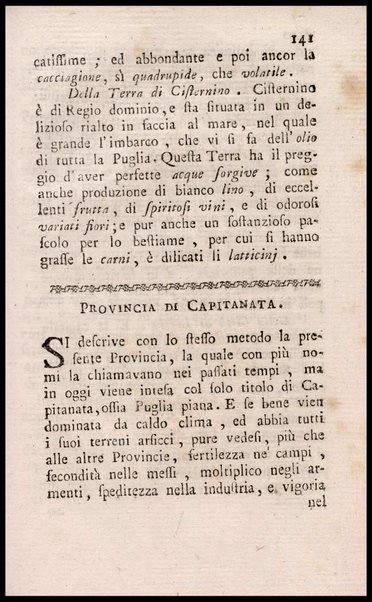 Notiziario delle produzioni particolari del Regno di Napoli e delle cacce riserbate al real divertimento ricercate, ed esaminate da fra Vincenzo Corrado